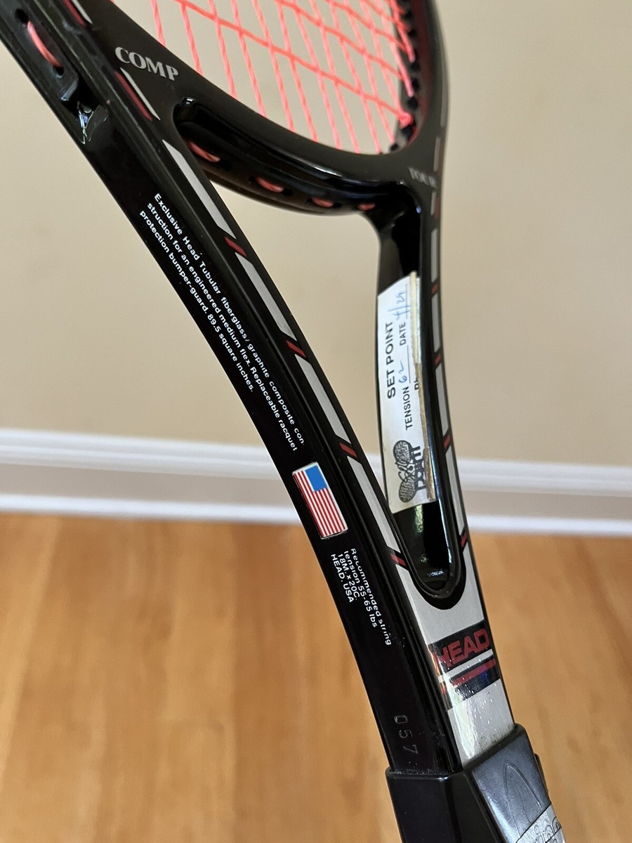 Raquette De Tennis Head Comp Tour – 89,5″ – Taille De Grip 4 1/2 – Composite Verre/graphite