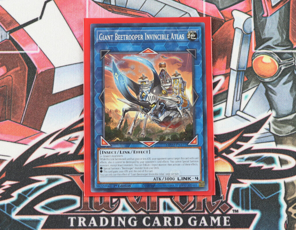 invincible yugioh cards YuGiOh Giant Beetrooper Invincible Atlas MP22-EN177 1st Edition Common