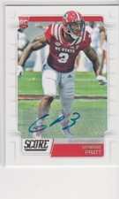 GERMAINE PRATT NORTH CAROLINA STATE 2019 SCORE CERTIFIED AUTOGRAPHED CARD