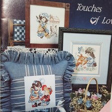 Touches Of Love Cross Stitch Leaflet 81 Stoney Creek 1990 Boy Girl Country Baby