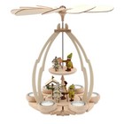 Holz Teelichtpyramide Moosmann & Futterkrippe Pyramide Tischpyramide 2 Etagen