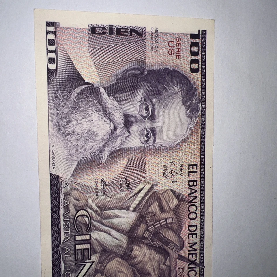 Billetes México 100 Pesos 1982 UNC Foto 2 de 4