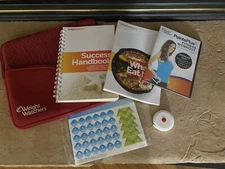 WEIGHT WATCHERS LOT COOKBOOK SUCCESS HANDBOOK  DVD TAPE MEASURE AND CARRYING BAG