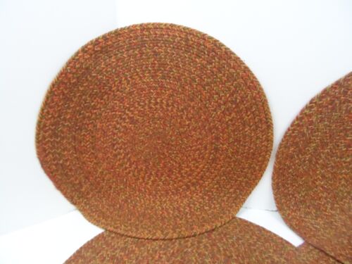 Tischsets 15" Geflochtenes Baumwollgarn Mehrfarbig Orange/Braun/Gelb/Grün - Menge 6 - Bild 6 von 7