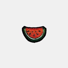 Small Watermelon Patch Sew On Embroidered Patch Size: 1" By 1 3/4