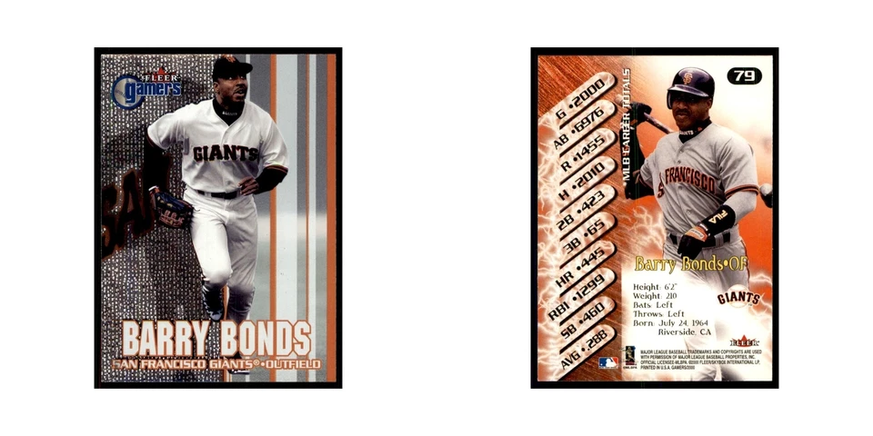 2000 Fleer Gamers Barry Bonds Baseball Cards #79 - Image 3 of 3