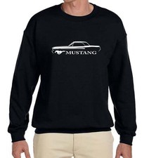 1965 1966 Ford Mustang Coupe Classic Outline Design Sweatshirt NEW