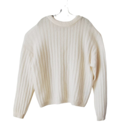 ACNE STUDIOS Sweater Dramatic Moh Paw14 Oversized Ivory Wide ACNE STUDIOS Sweater Dramatic Moh Paw14 Oversized Ivory Wide