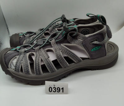 KEEN Women's Whisper Closed Toe Sport Sandals, Grey/Peacock Green
