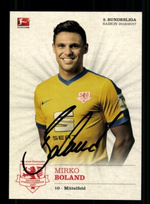 Mirko Boland Autogrammkarte Eintracht Braunschweig 2016-17 Original Sign
