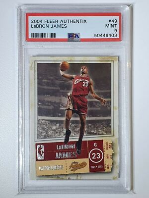 その他 Lebron james 2004 PSA 9 LeBron James 2004 Fleer Authentix #49 - PSA 9 - MINT 2nd