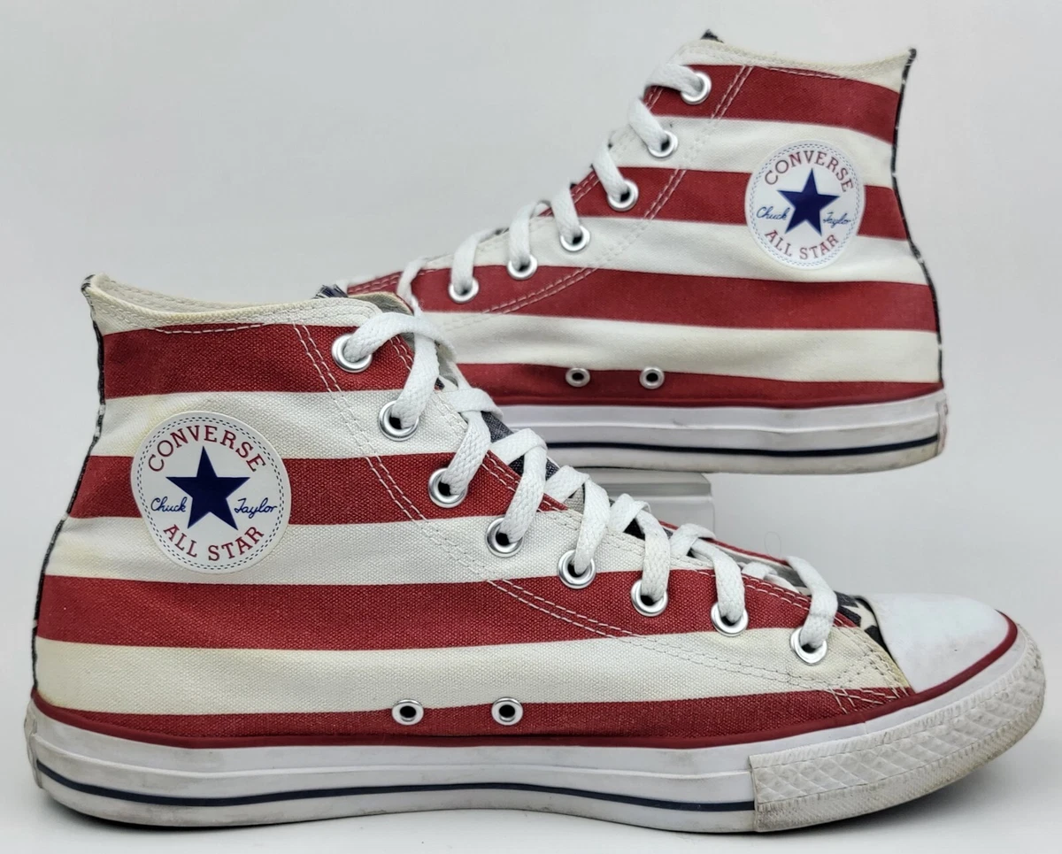 Chaussures Converse homme 10 5 Chuck Tayler rouge blanc bleu drapeau am ricain 1