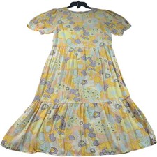 Loft Dress Womens Size 6 Yellow Floral Short Sleeve