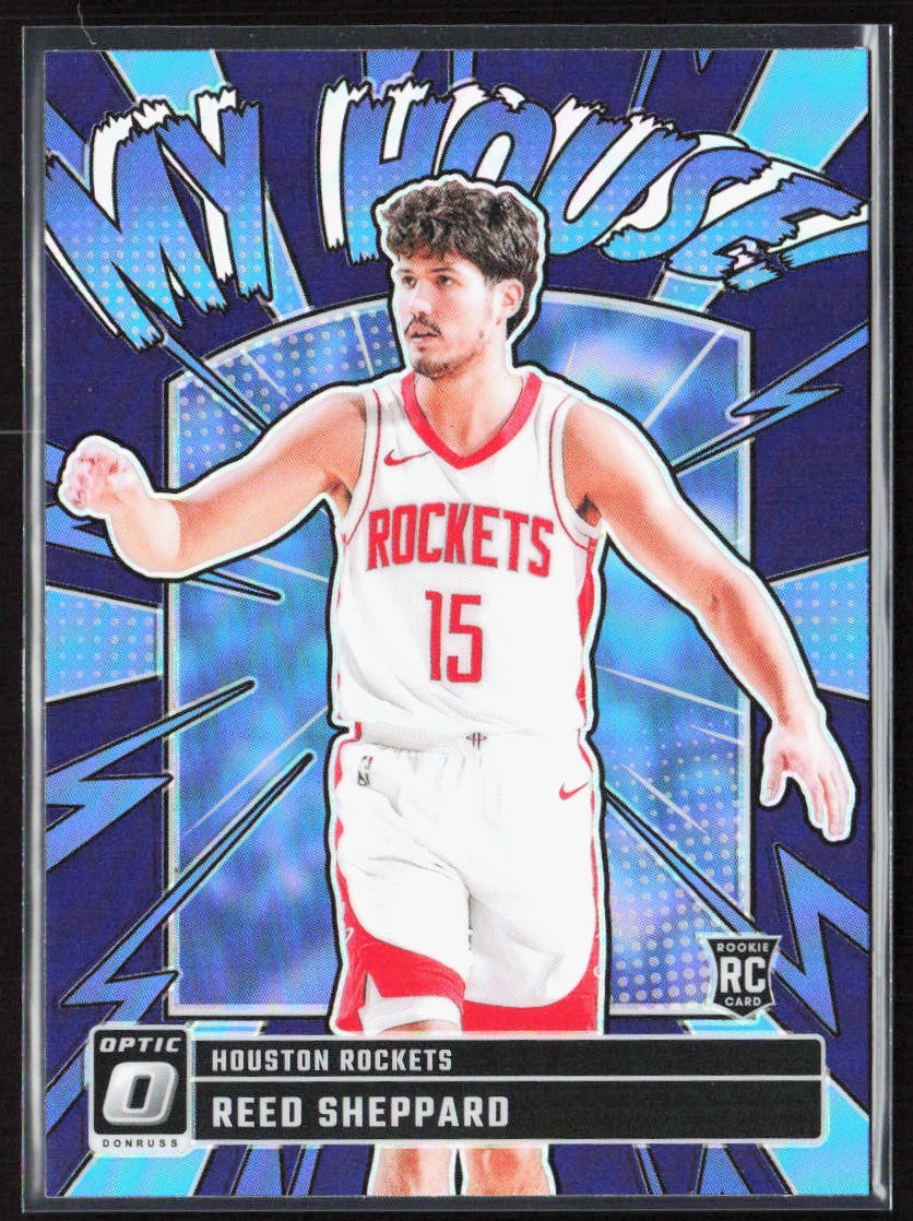 2024-25 Donruss Optic Reed Sheppard My House Purple Prizm Rookie #18 Rockets
