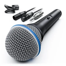 Vocal Dynamic Microphone, Metal Handheld Wired Microphone for Singing, Mic Su...
