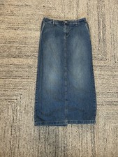 Y2K Denim Maxi Skirt Women s 4 Vintage Blue Indie Sleaze 90s Small