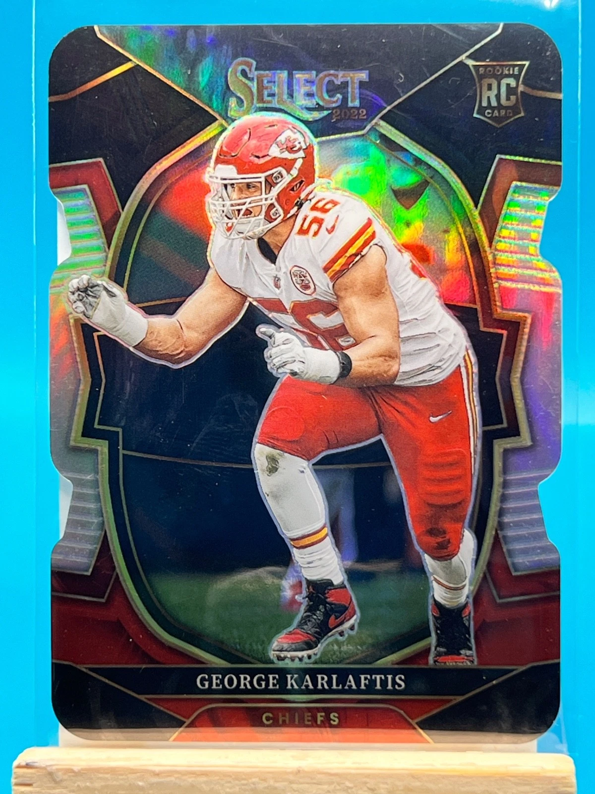 2022 Select - Concourse George Karlaftis #22 Black & Red Prizm Die-Cut (RC)