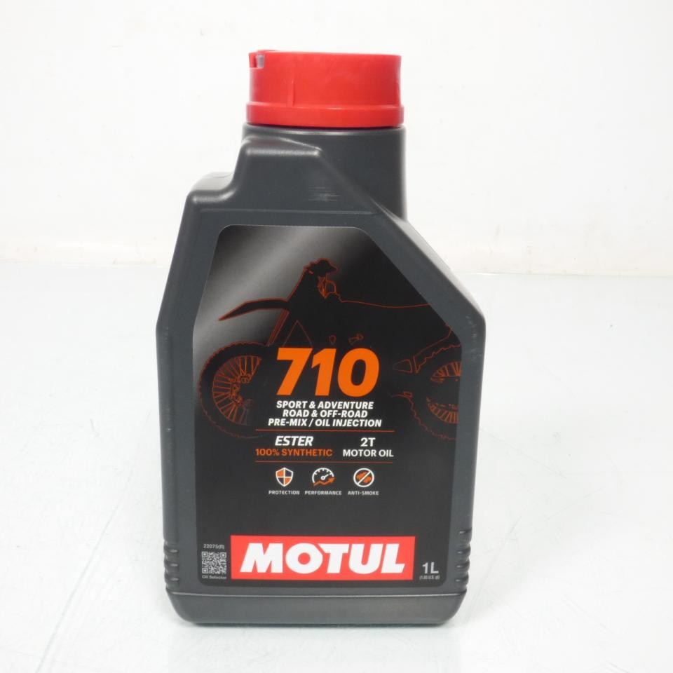 Huile moteur 2 temps Motul 710 1L lubrifiant premium 100% synthèse FD