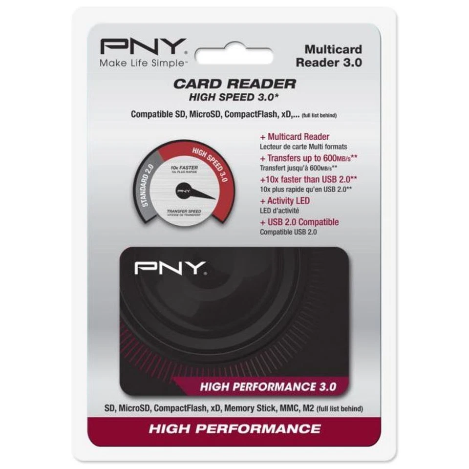 PNY Flash Card Reader High Performance 3.0 Formate SD/m # FLASHREAD-HIGPER-BX - Bild 1 von 1