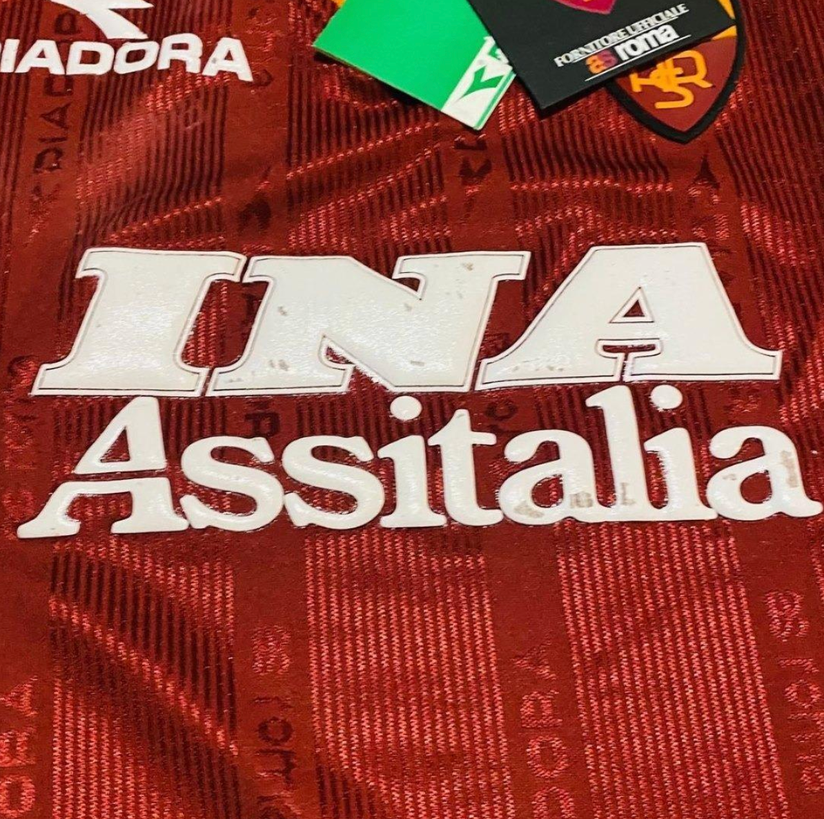 当時物 83-84 ASローマ（H）＃5 ファルカン M1727m AS Roma 1999 2000 Hidetoshi Nakata Official Jersey Shirt Kit – US