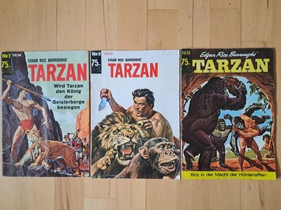 Edgar Rice Burroughs´ Tarzan Nr.7, 8, 10 - Konvolut 3 Comichefte von 1965 bsv