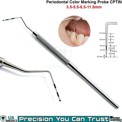 Periodontal Color Marking Probe CPTIN Dental Examination Pocket Depth Measuring