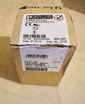 Lot Of 10! PHOENIX CONTACT PLC-OSC-24DC/48DC/100/SEN