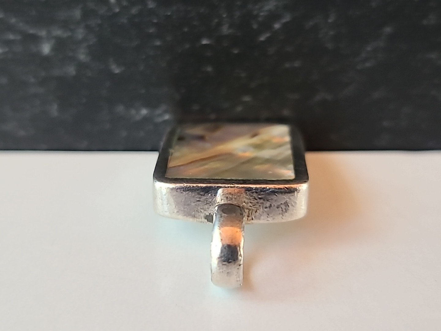 925 Sterling Silver Abalone Shell Rectangular Pen… - image 7