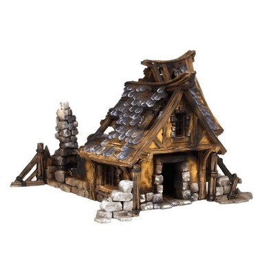 Ruiniertes mittelalterliches Haus 28 mm DND Gelände Set B \1 Wargaming Landschaft für Frostgrave