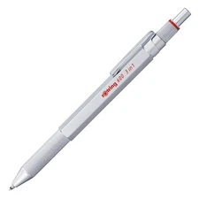 ITOYA rOtring 600 3 in 1 Multi Pen Ballpoint Pencil Stylus Japan Silver