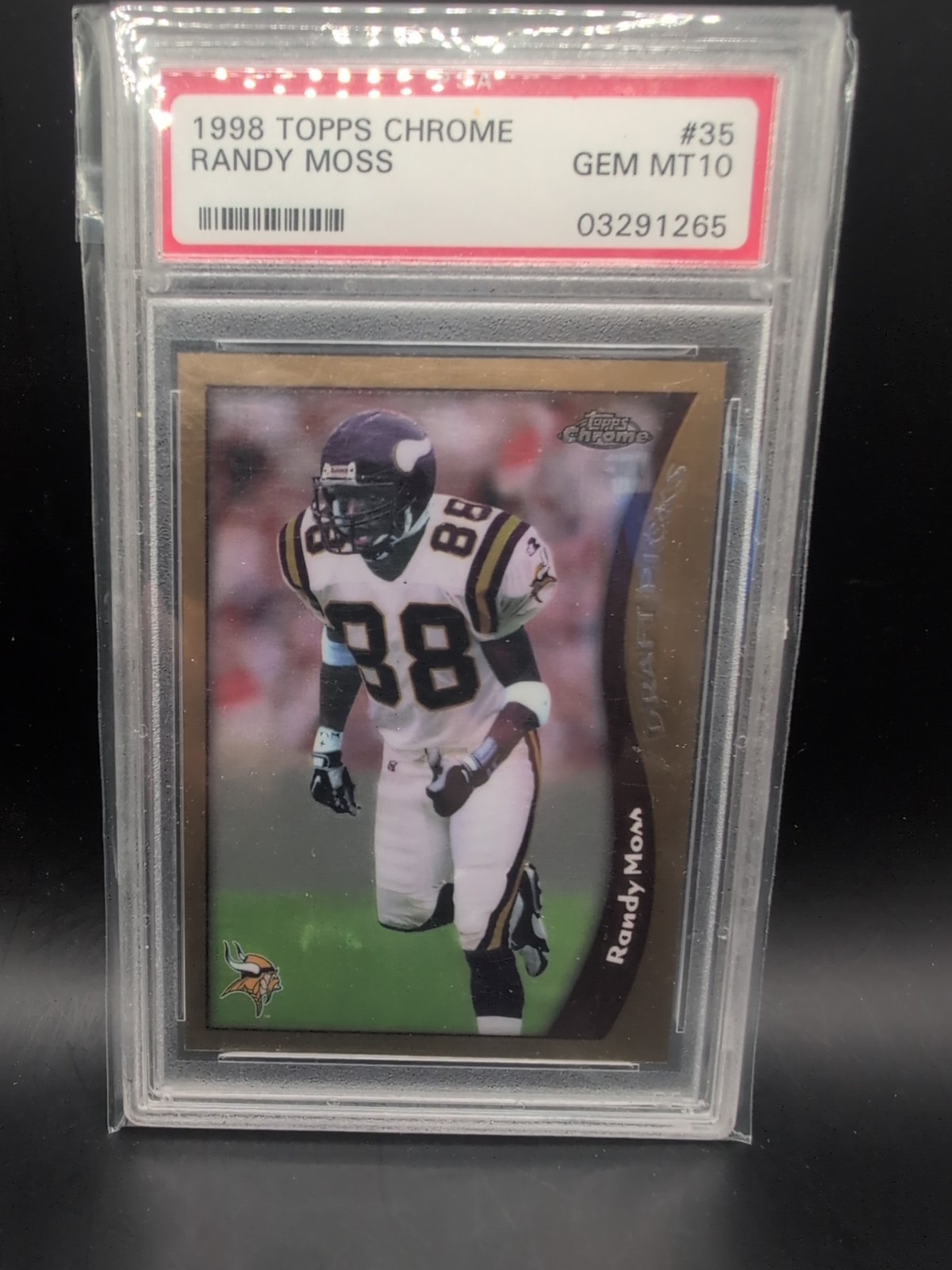 1998 Topps Chrome - Draft Picks Randy Moss #35 (RC) PSA 10 Gem Mint
