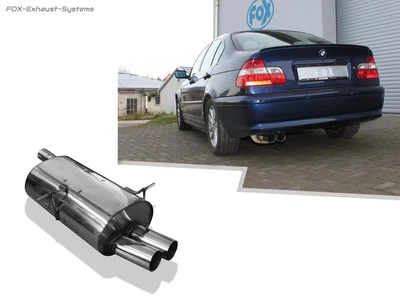 Échappement BMW 3er E46 320i 323i 328i Soude Touring Coupé 98-00 2x76 Réseau - Photo 1/3