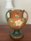 Roseville Pottery "White Rose" Vase 147-8" Excellent Condition 1940s