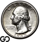 1932-S Washington Quarter, Always In High Demand, Choice AU+ Key Date