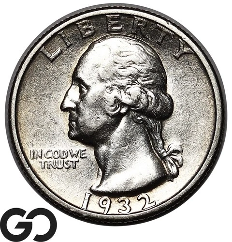 1932-S Washington Quarter, Always In High Demand, Choice AU+ Key Date