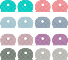 Uniclife 16 Pcs Key Covers Caps, 1" Key Identifiers, Soft Stretchy Key Covers fo