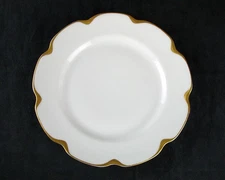 Haviland Limoges Silver Anniversary Dinner Plate, Antique France Gold Rim 9 5/8"