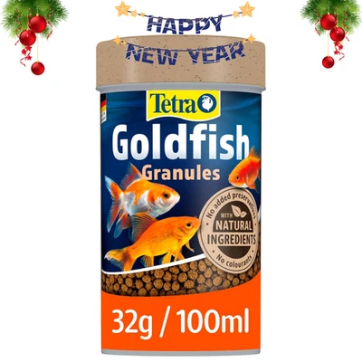 TÉTRA Tetra Goldfish Granules – Complete Fish Food for Smaller Fish, 32g