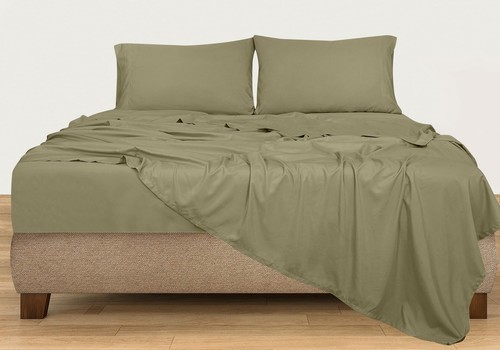 300 Fadenzahl 100 % Langstapelig Gekämmte Baumwolle Laken Set - 4 Stück Komplettes Bett... - Bild 8 von 9