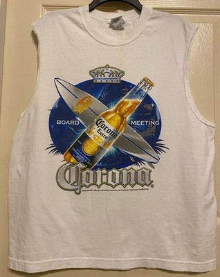 2006 Corona Modelo Board Meeting Men s XL graphic T-Shirt Tank Top white Y2K VTG