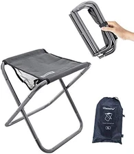 16" Folding Camping Stool Lightweight Portable Chair 300lbs Capacity with Bag