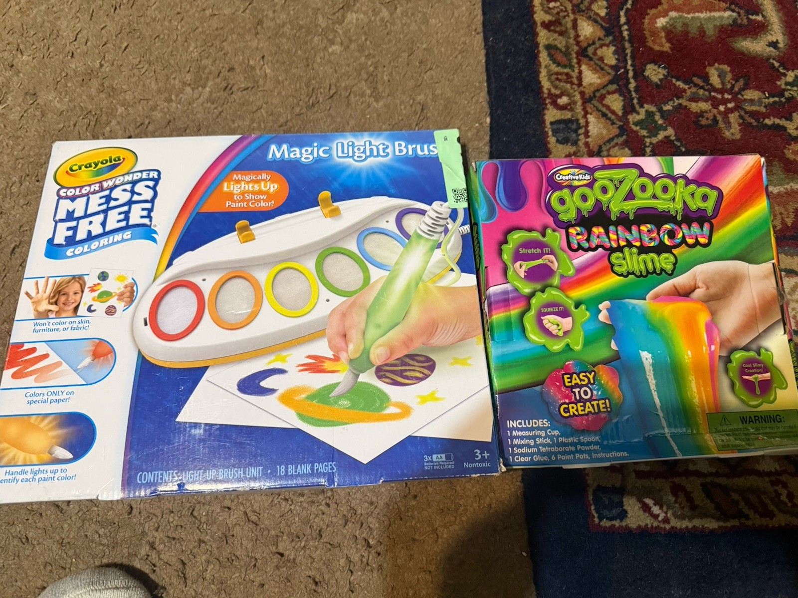 Crayola Magic Light Brush Mess-Free Painting 3AA inc &Goozoo