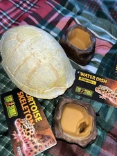 Exo Terra Tortoise Skeleton Turtle Shell Plus 2 X-small reptile Water Dish New