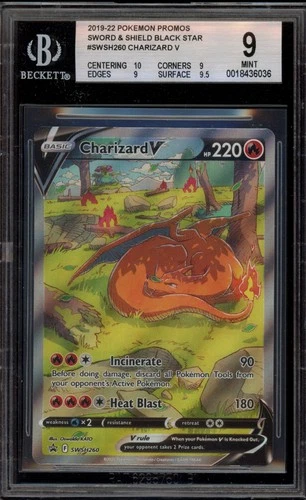 Pokemon Charizard V Ultra-Premium Coll. Full Alt Art Promo SWSH260 BGS 9 Mint