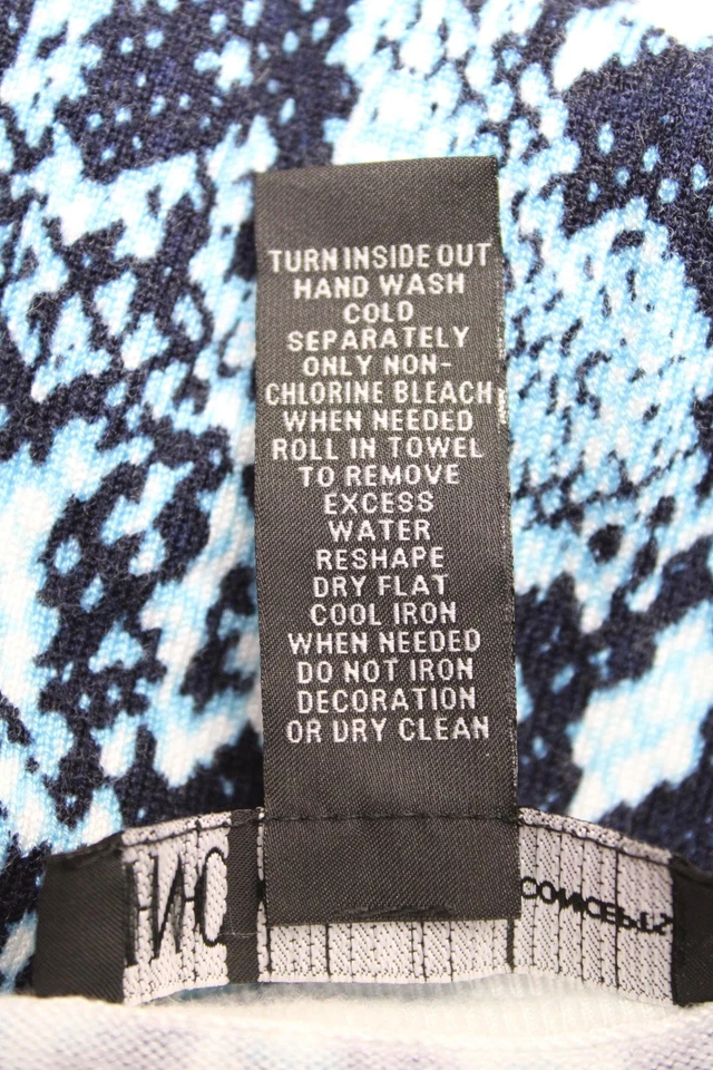 Cárdigan tejido INC International Concepts para mujer XL azul piel de serpiente botón delantero Foto 4 de 4