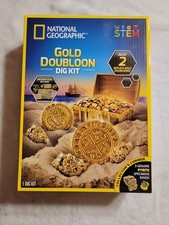 National Geographic Gold Doubloon Dig Kit 3 Replica Gold STEM Series Pyrite