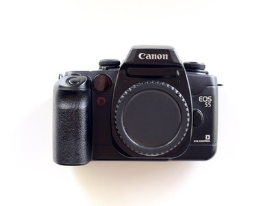 Canon EOS 55 Seltene Analog SLR Spiegelreflexkamera + Data Back + Funktion Top