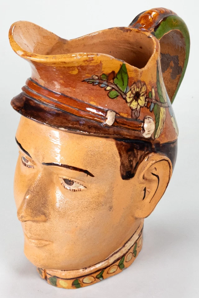 Rare Vintage 1930s Tlaquepaque Mexican Pottery Pulque Pitcher Military Figure - Image 1 of 4