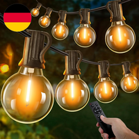 15M Lichterkette AußEn Mit Timer, Led Lichterkette Strom Outdoor Mit 25+2 G40 Gl