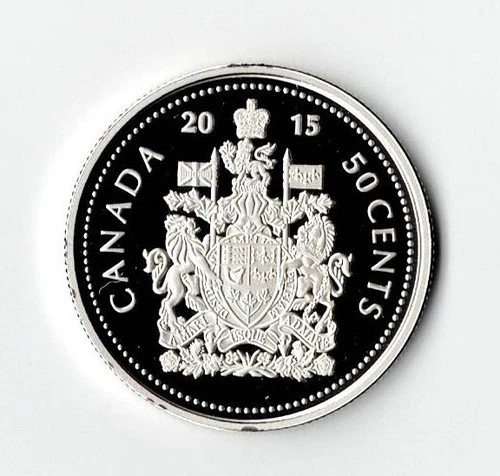 2015 CANADA SILVER PROOF 50 CENTS HALF DOLLAR - BU